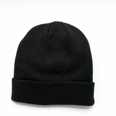 Classic Plain Beanie - Black