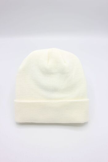 Bonnet Classique Uni - Blanc 2