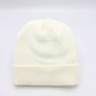 Classic Plain Beanie - Weiß