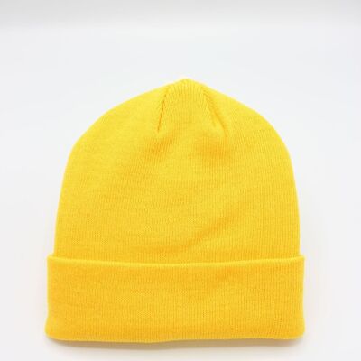 Classic Plain Beanie - Yellow