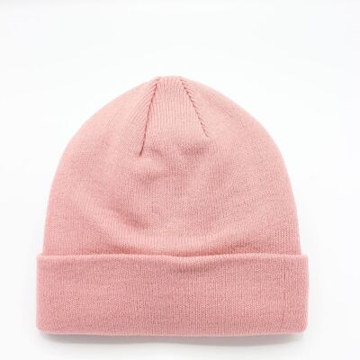 Plain Classic Beanie - Old Pink