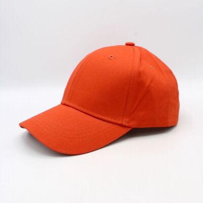 Plain Classic Cap - Dunkelorange