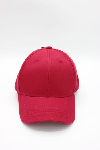 Casquette Classique Unie - Rouge fonce 4