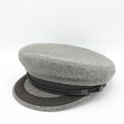 Portuguese wool sailor cap - light gray