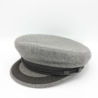 Casquette de Marin portugais en laine - Gris clair