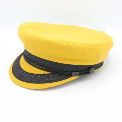 Gorra de marinero de lana portuguesa - Mostaza