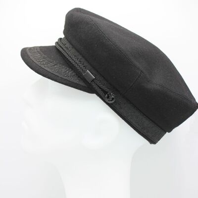 Gorra de marinero de lana portuguesa - Negro