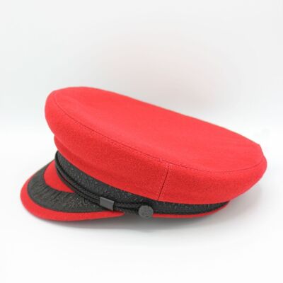 Casquette de Marin portugais en laine - Rouge