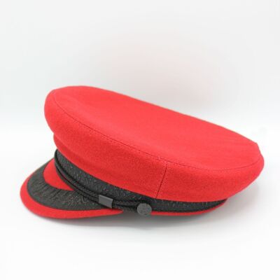 Gorra de marinero de lana portuguesa - Rojo