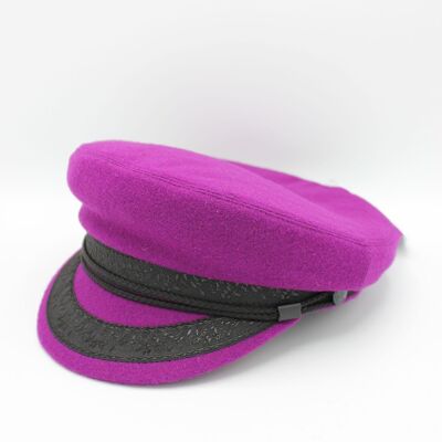 Portuguese Wool Sailor Cap - Purple