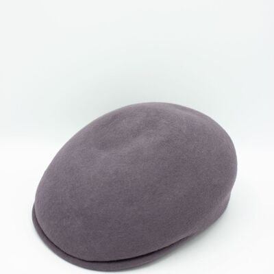 Classic Italian rounded cap in wool - gray