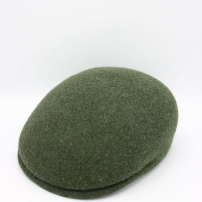 Classic Italian rounded wool cap - Khaki