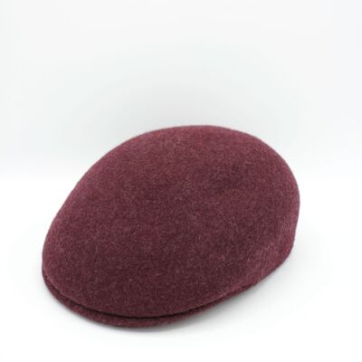 Classic Italian rounded wool cap - Bordeaux