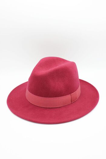 Chapeau Fedora en laine Waterproof Crushable avec ruban Rubino 2