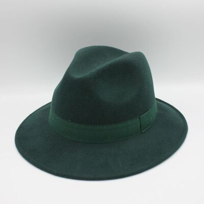 Sombrero Fedora impermeable de lana triturable con cinta Botiglia