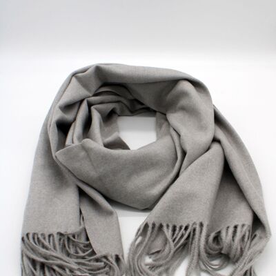 Sciarpa Sensation in cashmere tinta unita - Grigio chiaro