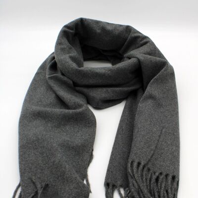 Bufanda liso Cashmere Sensation - Gris oscuro