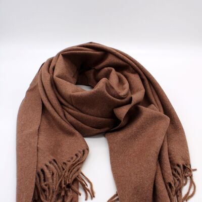 Plain cashmere sensation scarf - Brown