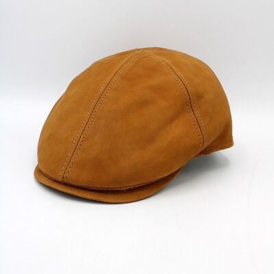 Italian Leather Cap 18260 - Camel