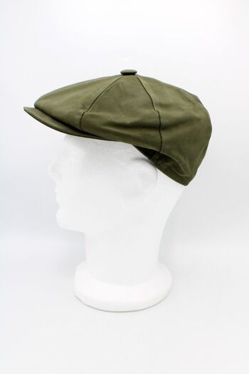 Casquette italienne Cuir 18259 - Kaki 3