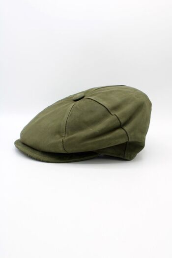 Casquette italienne Cuir 18259 - Kaki 25