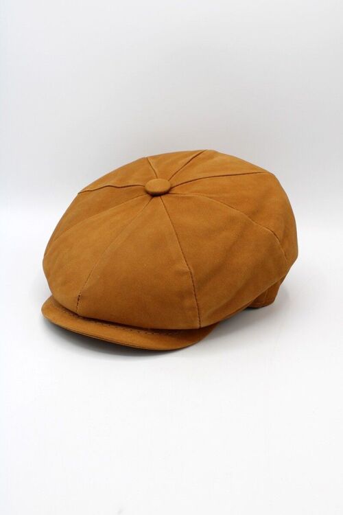 Casquette italienne Cuir 18259 - Camel