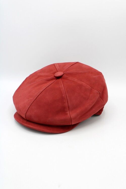 Casquette italienne Cuir 18259 - Bordeaux