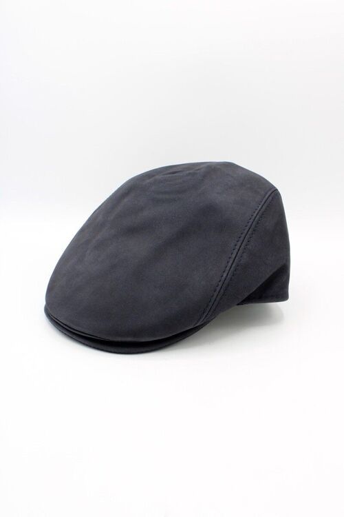 Casquette italienne Cuir 18258 - Marine