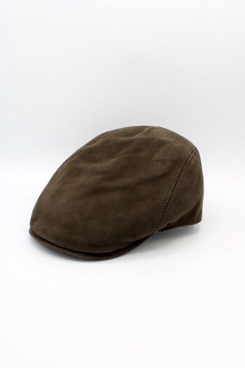 Casquette italienne Cuir 18258 - Marron 2