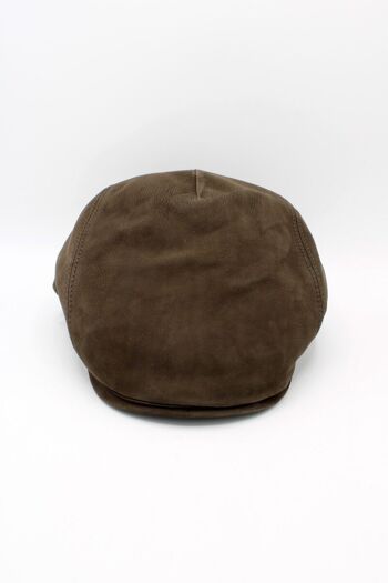 Casquette italienne Cuir 18258 - Marron 4