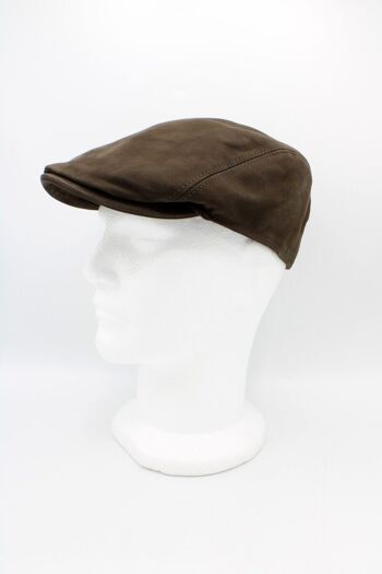 Casquette italienne Cuir 18258 - Marron 13