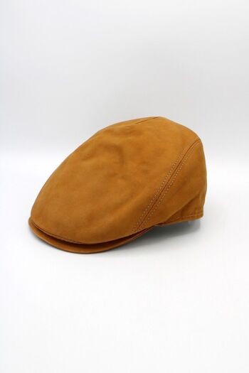 Casquette italienne Cuir 18258 - Camel 7