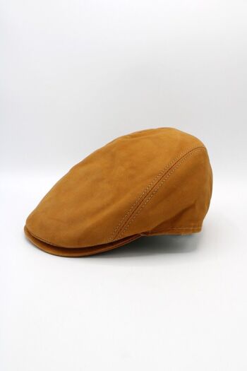 Casquette italienne Cuir 18258 - Camel 10