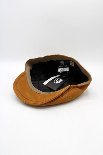 Casquette italienne Cuir 18258 - Camel 26