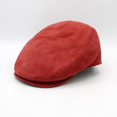 Italian Leather Cap 18258 - Burgundy