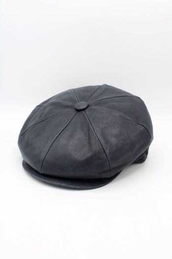 Casquette italienne Cuir 18257 - Marine 2