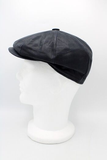 Casquette italienne Cuir 18257 - Marine 3