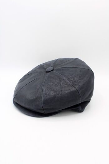 Casquette italienne Cuir 18257 - Marine 6