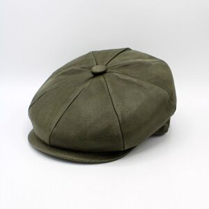 Casquette italienne Cuir 18257 - Kaki