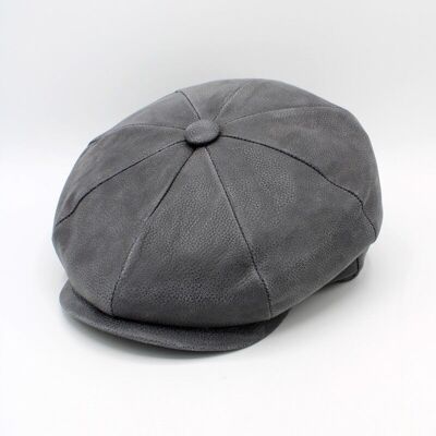 Casquette italienne Cuir 18257 - Gris