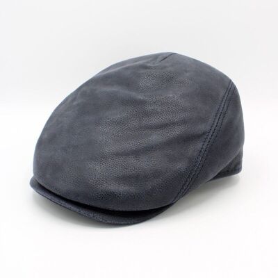 Casquette italienne Cuir 18256 - Marine