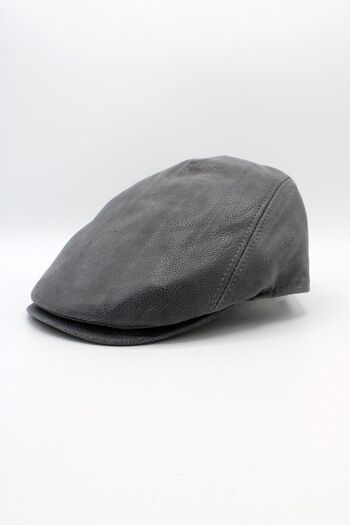 Casquette italienne Cuir 18256 - Gris 3