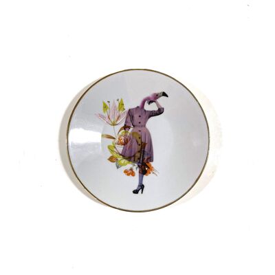 Decorative wall plate flamingo