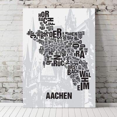 Place of letters Aachen Cathedral - 70x100cm-canvas-on-stretcher