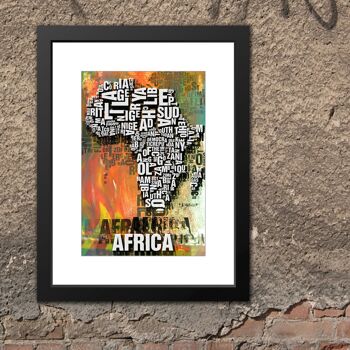Compra Luogo delle lettere Africa Africa Stampa d'arte tribale - 30x40 cm- passepartout-incorniciato all'ingrosso