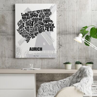 Place of the letters Aurich Stiftsmühle - 40x50cm-canvas-on-stretcher