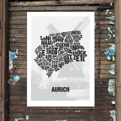 Place of the letters Aurich Stiftsmühle - 50x70cm digital print