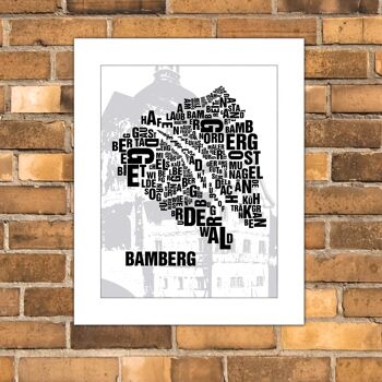 Lettre emplacement Mairie de Bamberg - 40x50cm-passepartout 1