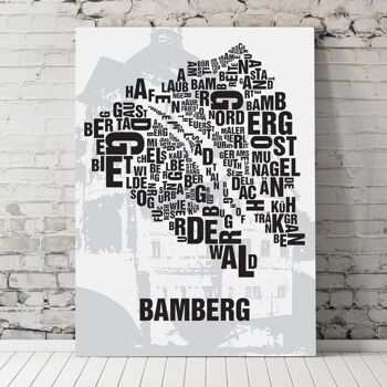 Lettre de localisation Mairie de Bamberg - Impression numérique 50x70cm 3