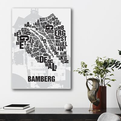 Place of letters Bamberg town hall - 50x70cm-canvas-on-stretcher